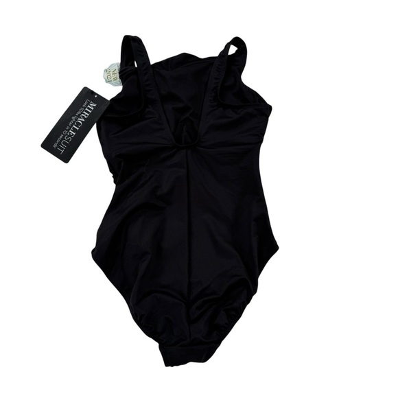 NWT Miraclesuit Slimming Rock Solid Avra One Piece Swimsuit Black Size 12 - Picture 12 of 13